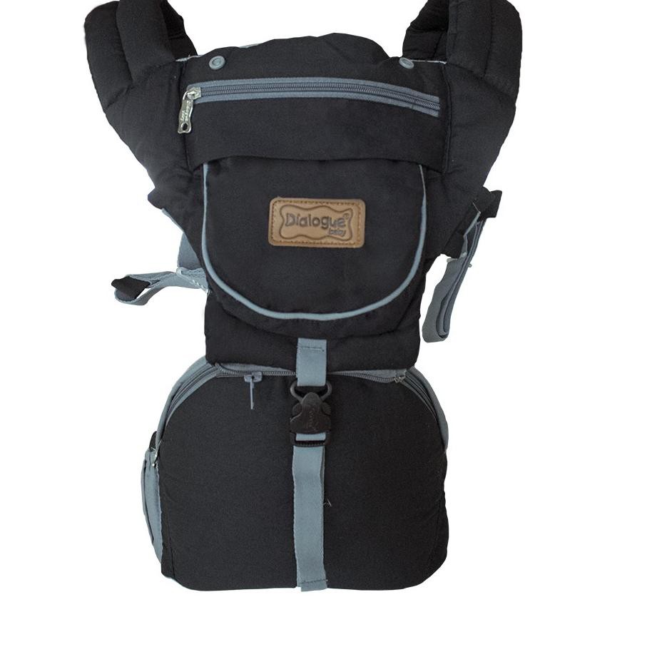 Terbaru  dialogue hipseat gendongan bayi black series plain color 100% original dialogue baby carrie