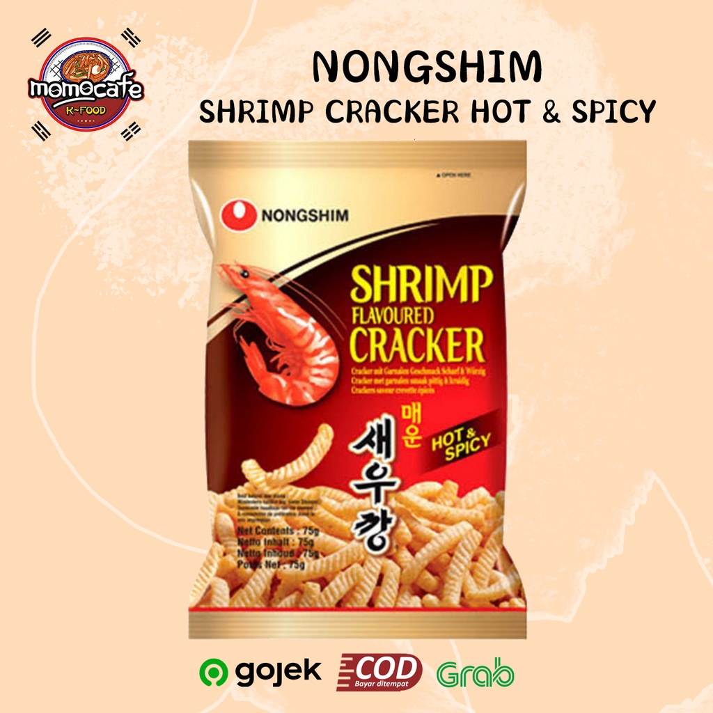 

Nongshim Shrimp Cracker Hot & Spicy 75g - Korean Snack Udang Cracker 75gr