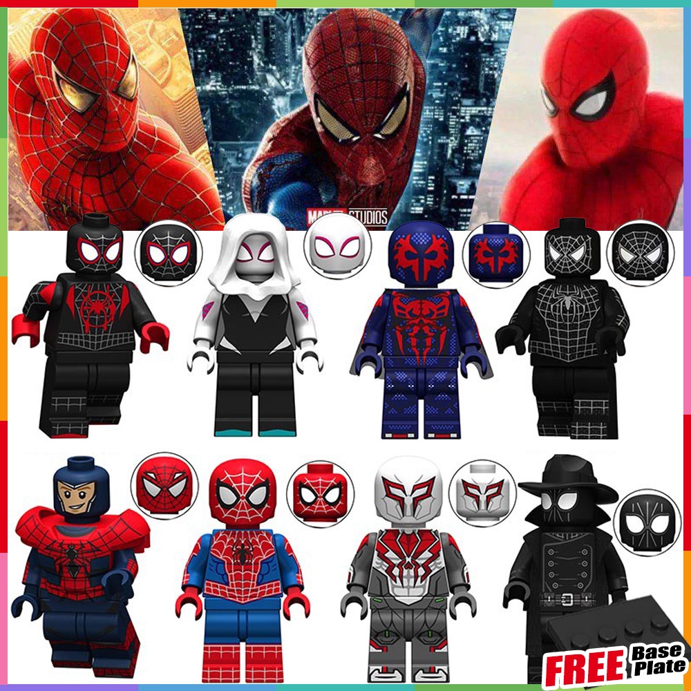 Kt1016 Mainan Action Figure Minifigures Ultimate Metal White Shadow Spider Man Parasitic