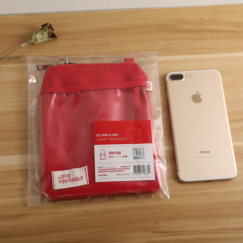 KPOP BTS BT21 Mini Bag BTS World Tour Love Yourself Tas Selempang bahu