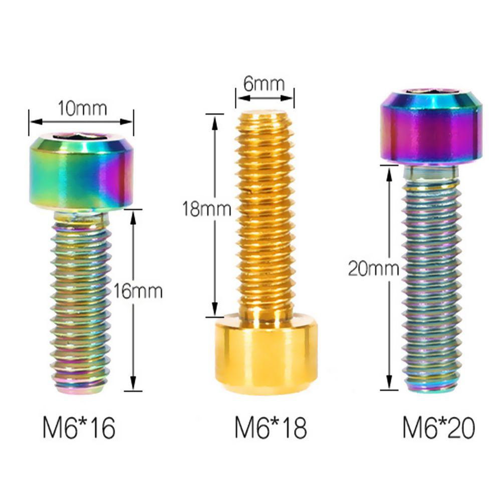 Suyo Baut M6 Bahan Titanium Dengan Washer Stem Untuk Sepeda