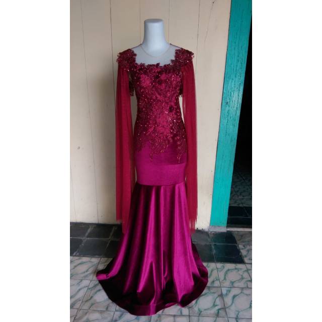 Baju penyanyi duyung full bludru