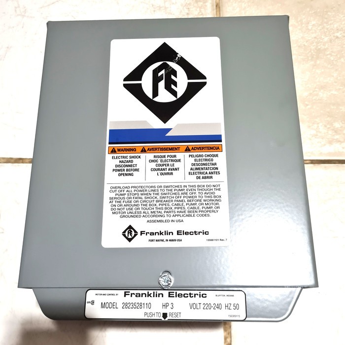 CONTROL BOX POMPA AIE MERK FRANKLIN ELECTRIC 3 HP