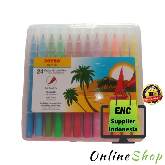

[[COD]] brush pen color joyko clp-26 24 warna colour clp26 24w clp 26 per set BOOM SALE Kode 396