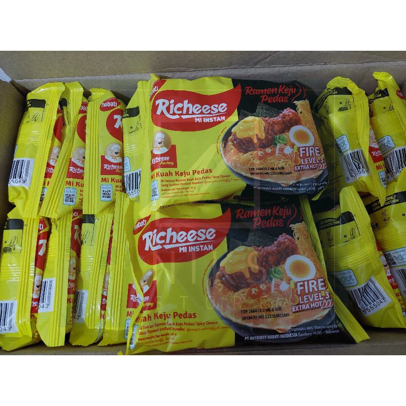 

Richeese mie ramen keju level 3 pedas fire
