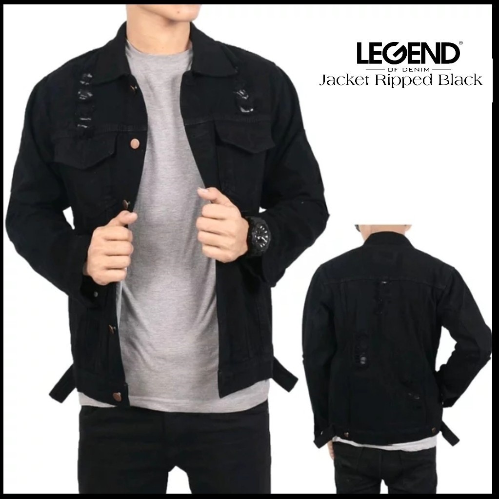ZRSTORE_ - [COD] JAKET JEANS SOBEK PRIA/ JAKET PRIA OUTDOOR MURAH/ JAKET JEANS PRIA DISTRO / JAKET J