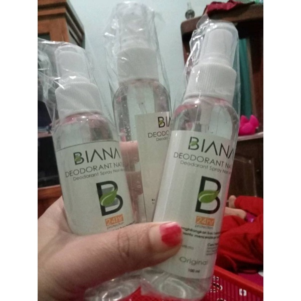 Biana deodorant tawas spray/tawas cair non alkohol penghilang bau ketiak dan ketiak hitam
