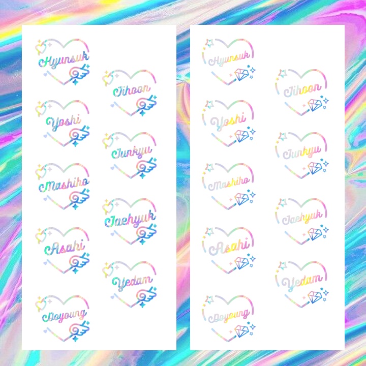 (MIN. 3PCS) STICKER TREASURE HOLOGRAM DECO FANMADE STIKER HIASAN LIGHTSTICK LAPTOP HANDPHONE