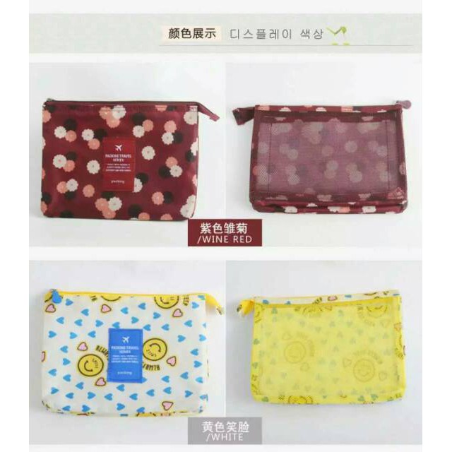 Tas Kosmetik Cosmetic Pouch Toiletry Travel Organizer Bag Doky