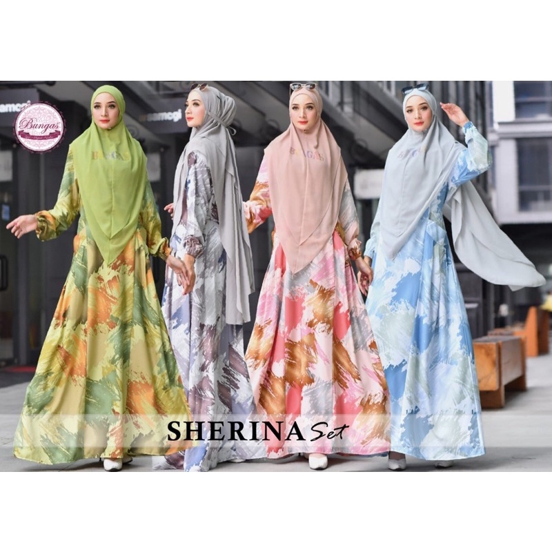 SHERINA Home dress set  (dress + bergo)