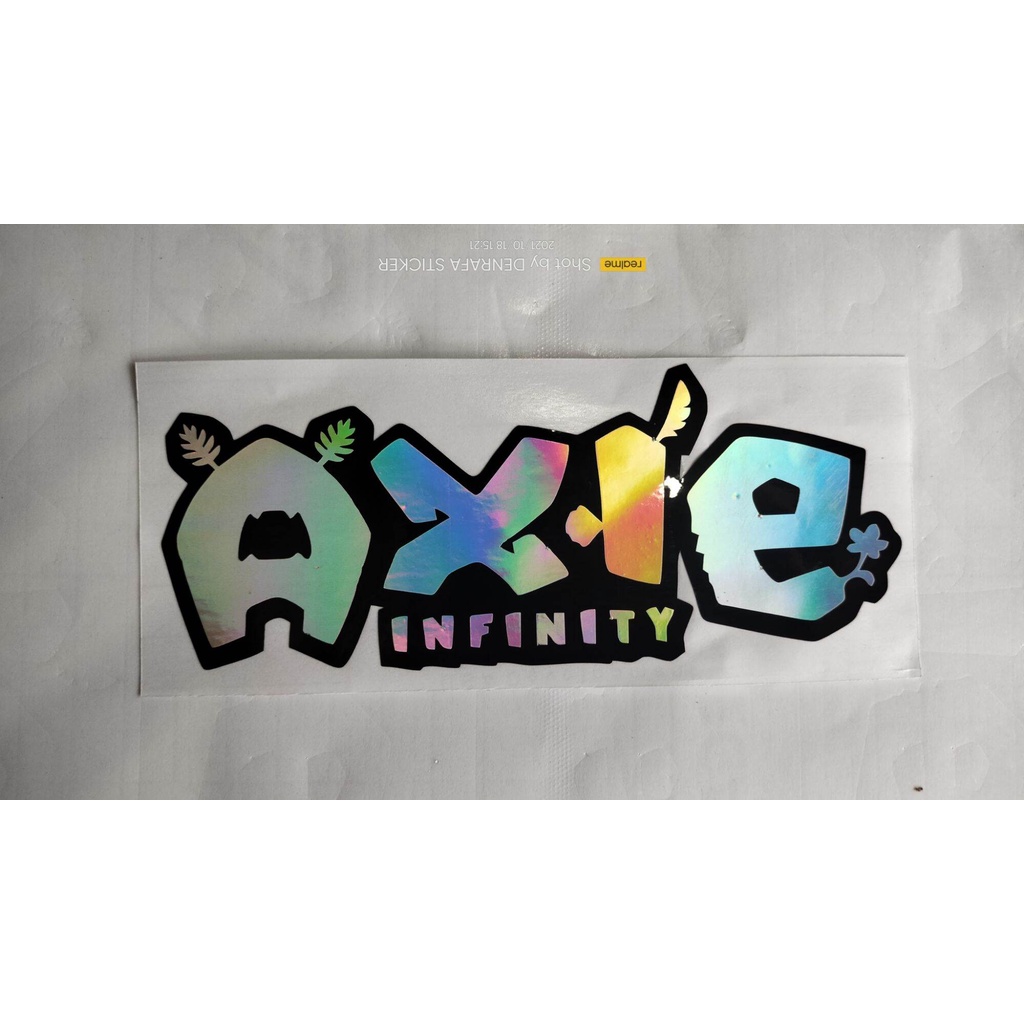 Sticker Axie Infinity warna Hologram