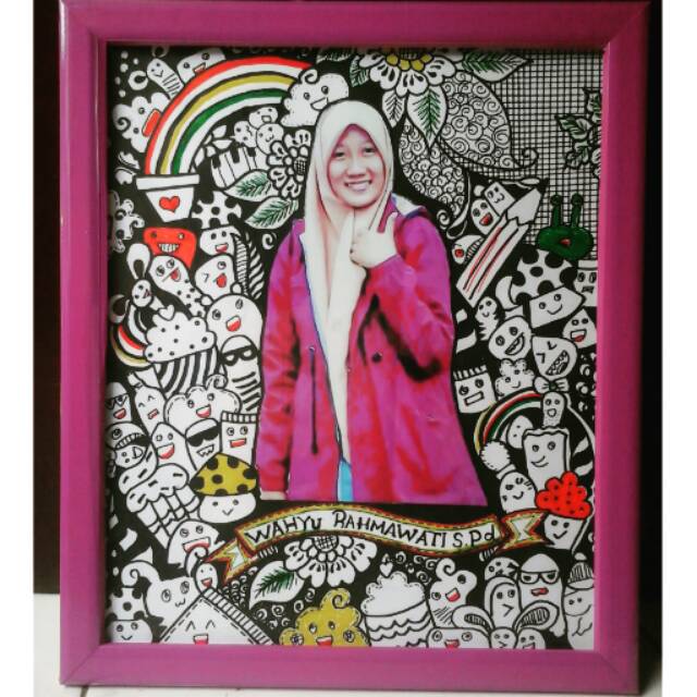 

HANDMADE kado wisuda doodle art /kado anniversary / kado ultah kado unik murah custom