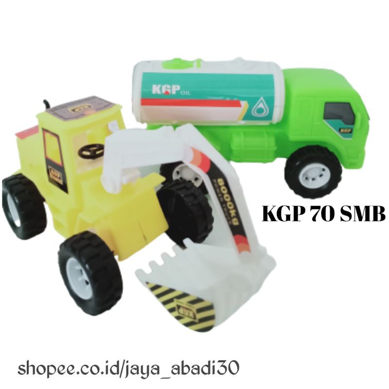 KGP 70 - MAINAN ANAK KONSTRUKSI 2PC MOBIL GARUK DAN MOBIL MOLEN KGP70SMB