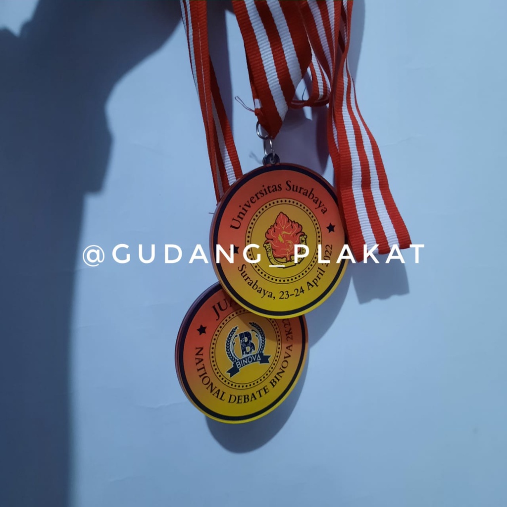 Medali Akrilik Kalung Wisuda Acrylic Gordon 2 Sisi