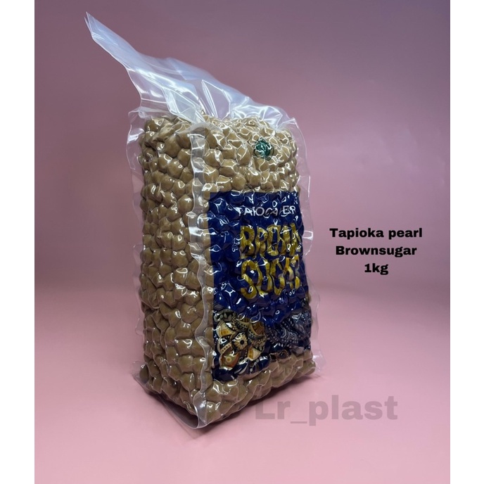 

TAPIOKA BOBA / BOBA PEARL BROWN SUGAR / TAPIOKA BUBBLE PREMIUM BROWN SUGAR 1 Kg