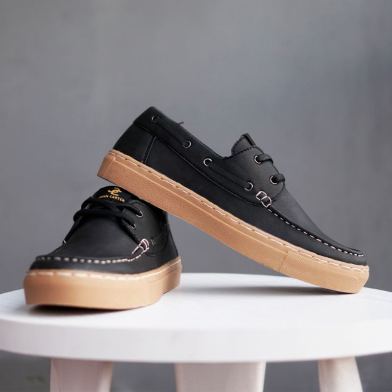 TERBARU 100% KULIT ASLI SNEAKERS PRIA KASUAL SPORTY JOHN CARTER JELLAL BROWN ORIGINAL CH1