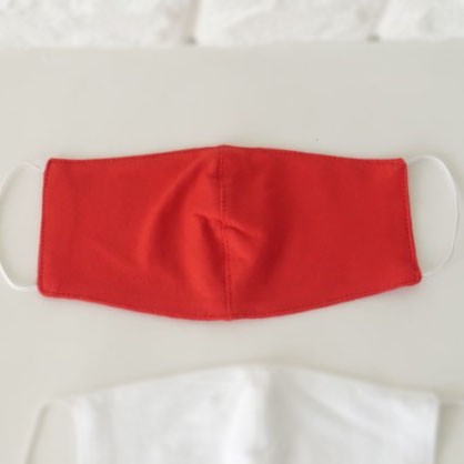 Masker Kain Cotton Combed 2 Lapis Bisa Tambah Tissue Red