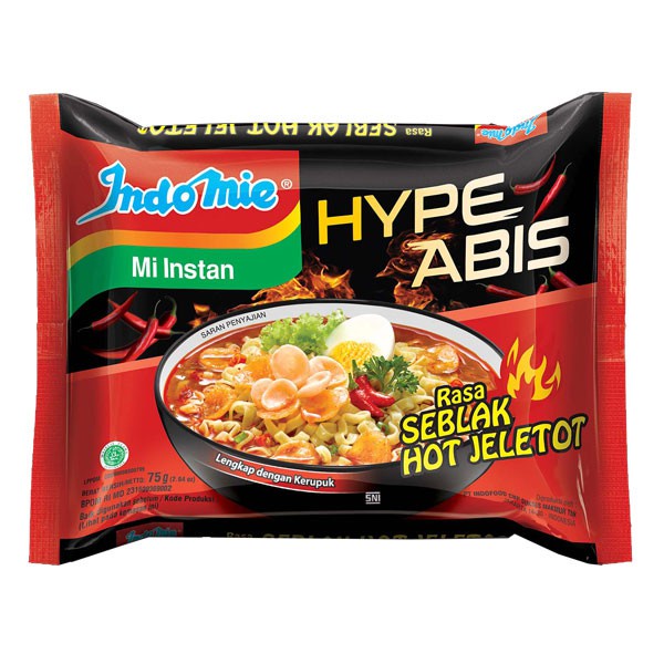 

Indomie Mi Instant Rasa Seblak Hot Jeletot 75G