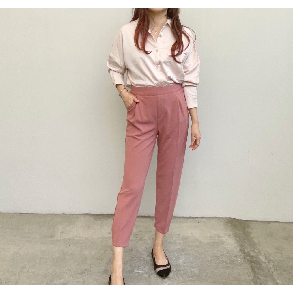 SL254 - Celana Panjang Wanita Basic Cotton Stylish Office Look