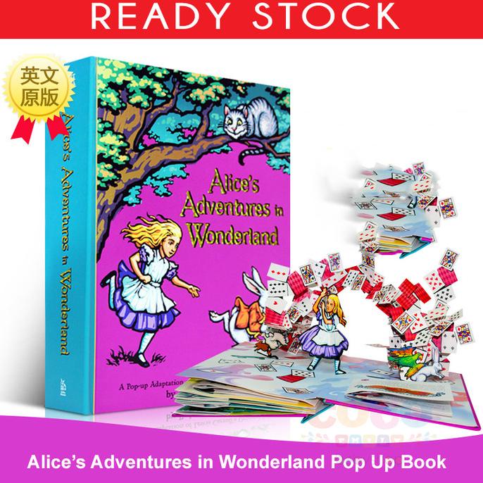 Pop Up 3D Board Book Alice's Adventures in Wonderland Buku Anak Ready