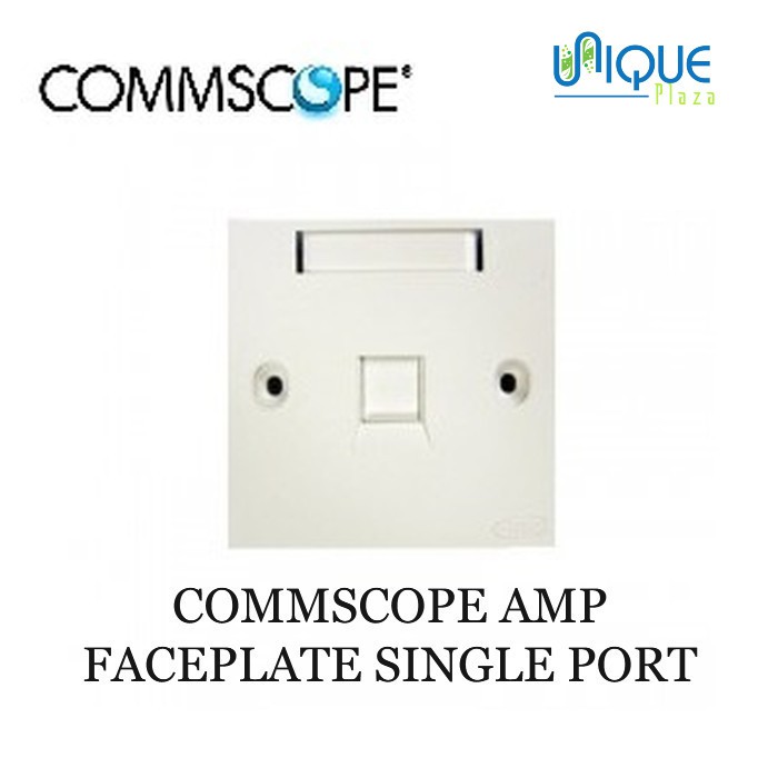 COMMSCOPE - AMP FACEPLATE SINGLE PORT 1 HOLE 1859049-1