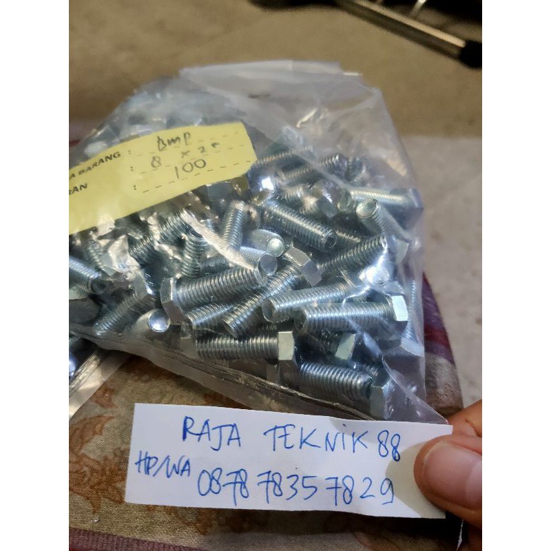 Baut kepala kunci M8x25mm / baut M8x25mm / baut M8x2,5cm