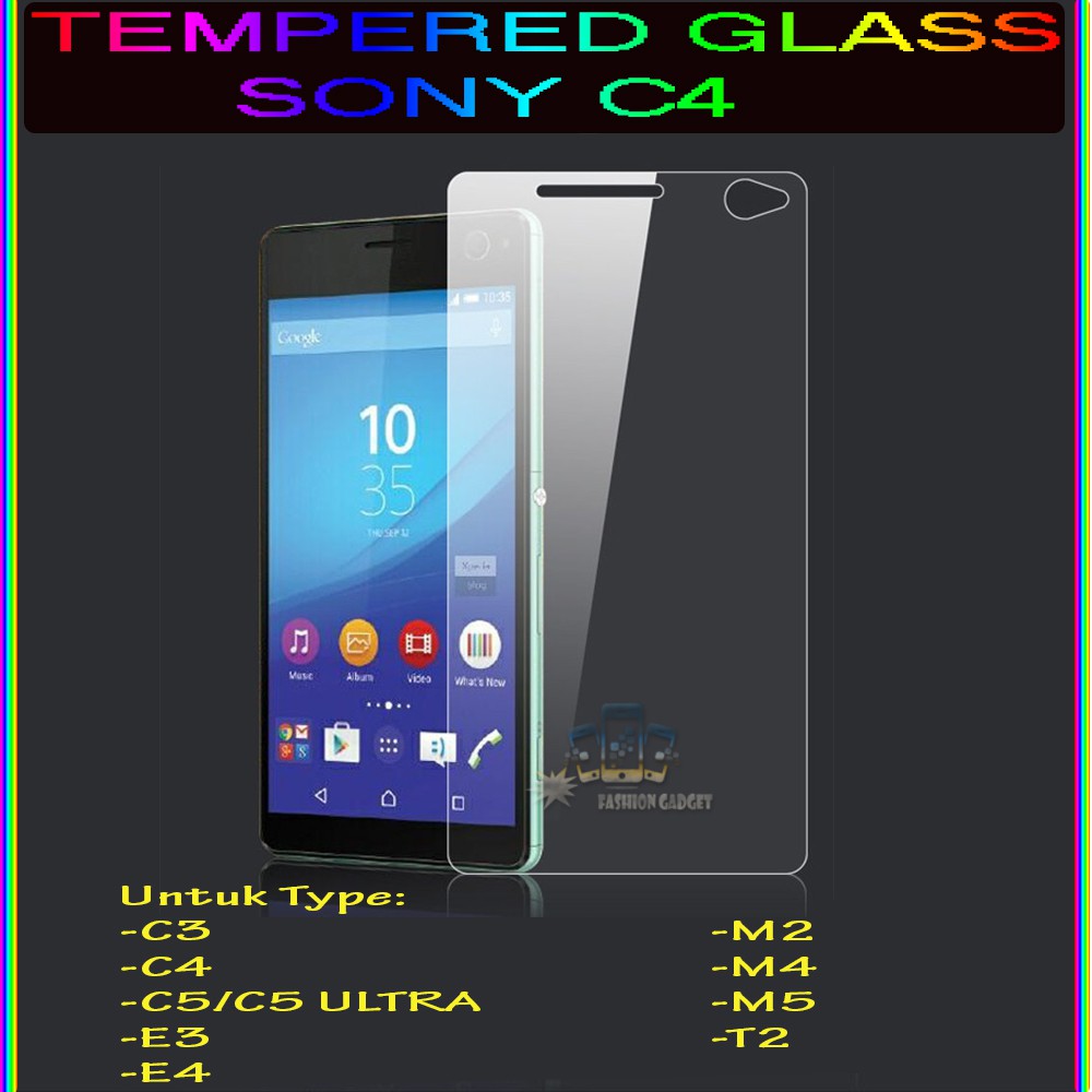 TEMPERED GLASS SONY Z5 / SONY Z5 DUAL SONY Z5 PLUS / Z5 PREMIUM SONY C4 SONY C5 ULTRA SONY E3 SONY E4 SONY M2 SONY M4 SONY M5 SONY T2 ANTI GORES KACA TEMPER GLASS - CLEAR