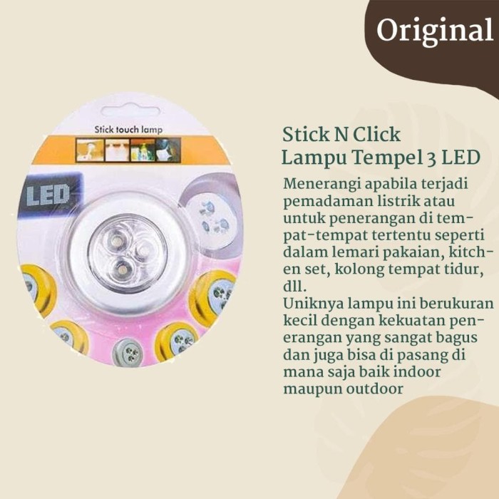 Stick Touch Lamp Lampu Tempel LED Mini Portable Emergency