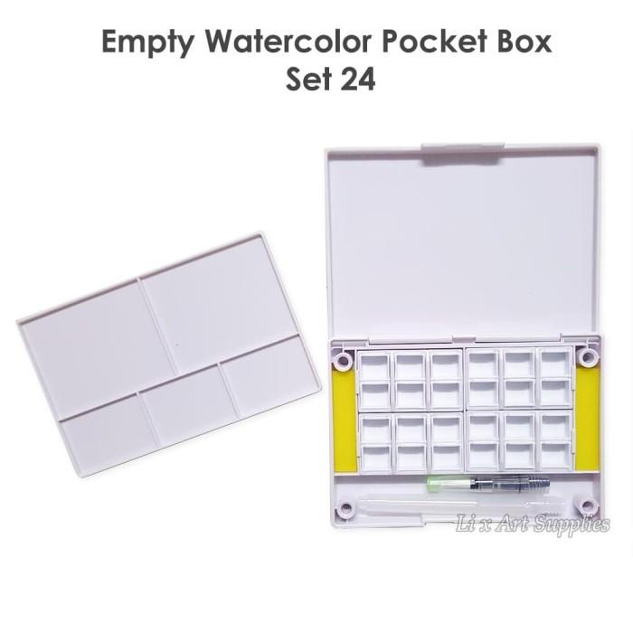 

TERBARU! EMPTY WATERCOLOR POCKET FIELD SKETCH BOX HALF PAN SET 24 ALAT LUKIS MURAH AL6