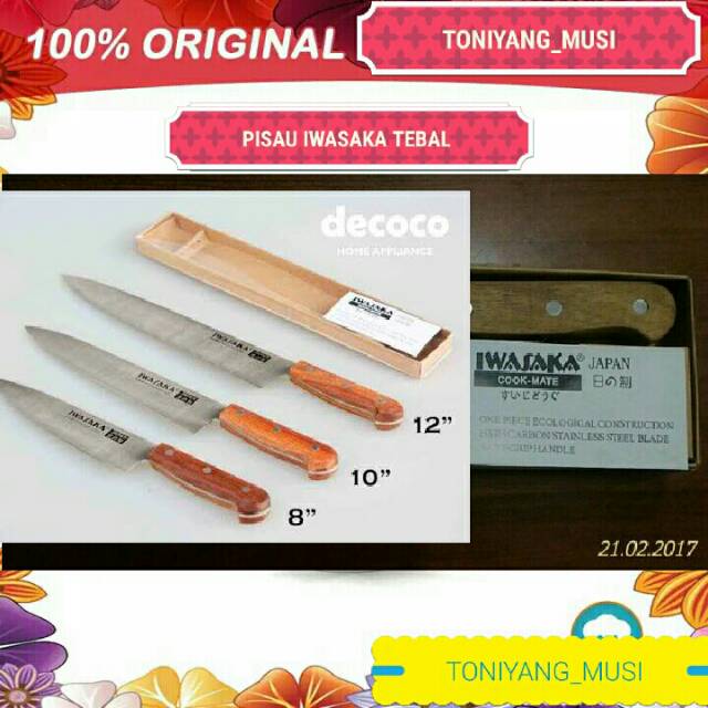 pisau dapur tebal iwasaka 12