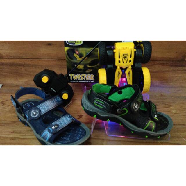 Sandal anak pria Homyped hitam/biru