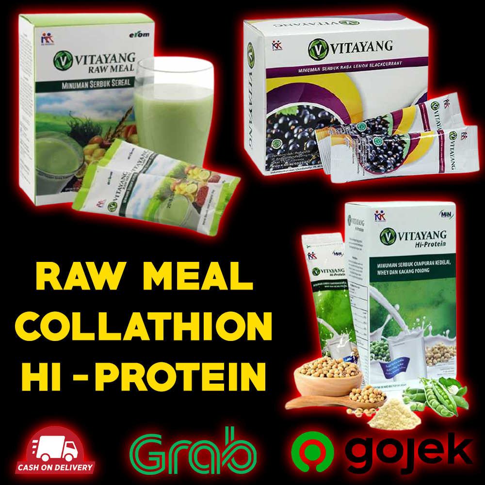 Vitayang Raw Meal Detoksifikasi, Hi Protein Rendah Kalori, Collathion Kolagen Kulit KK Indonesia