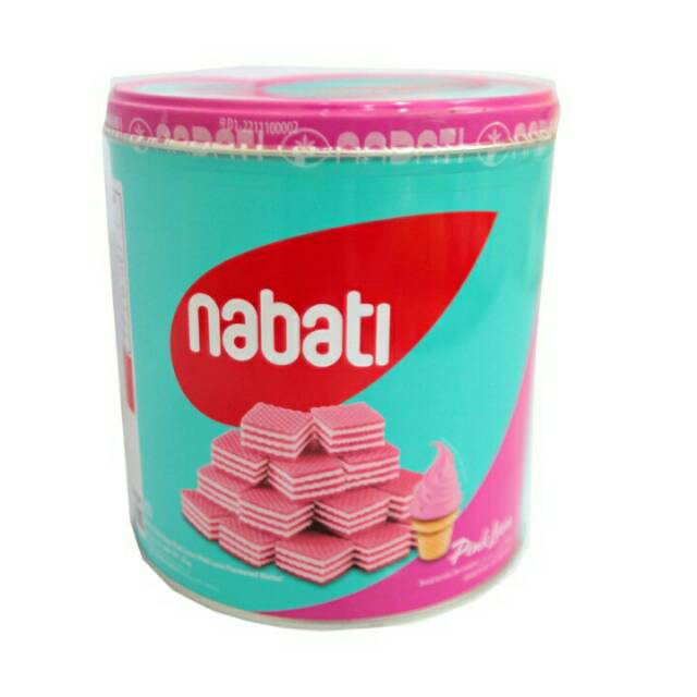 Wafer nabati pink lava 350 gr / richeese nabati / biskuit kaleng / kue lebaran