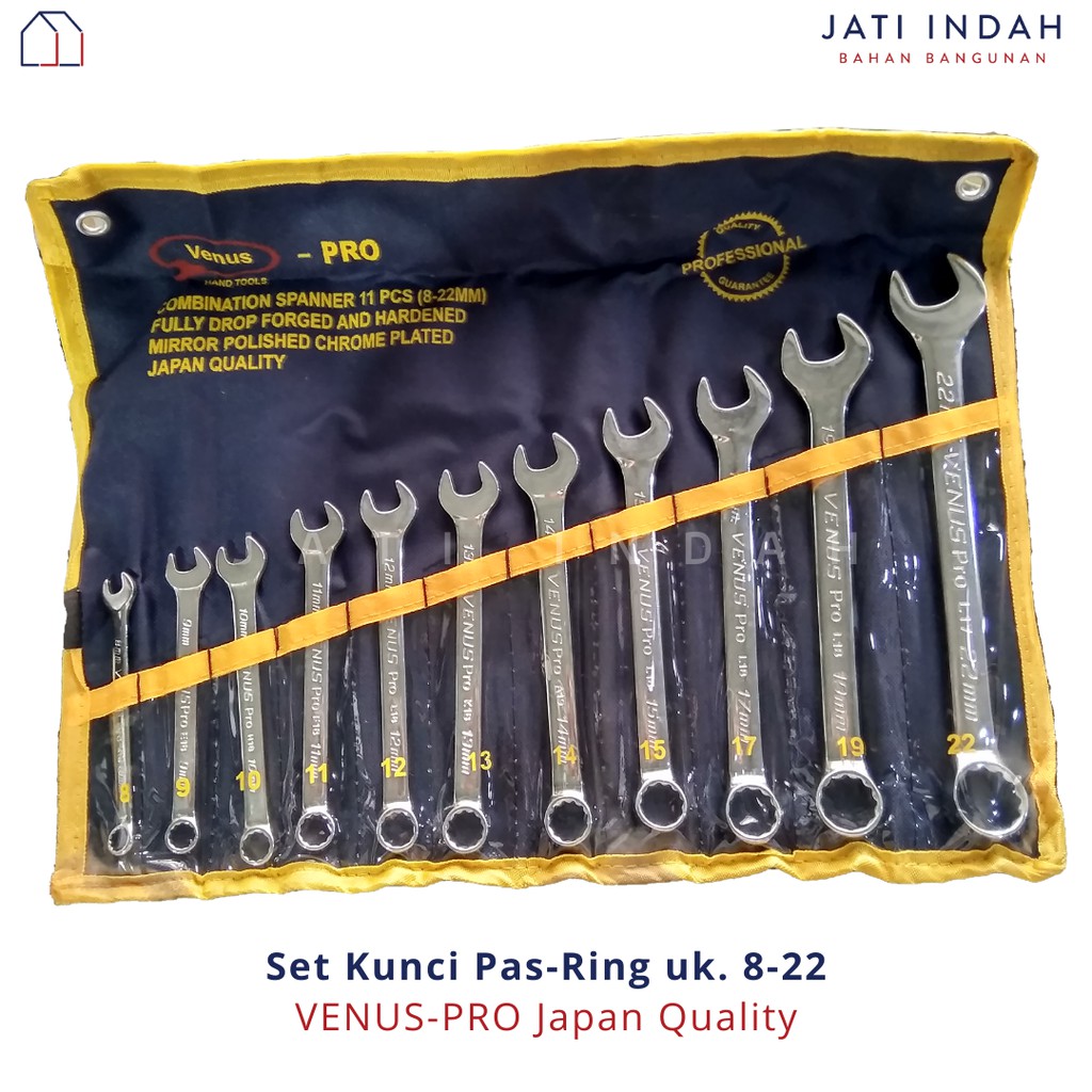 Kunci Pas - Ring Venus Pro 1 set ukuran 8-22 Japan Quality