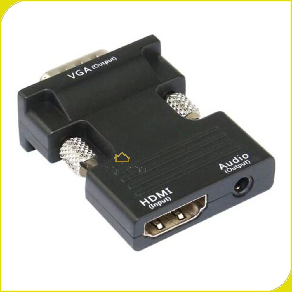 Adaptor Converter HDMI Female to VGA Male 1080P Audio Port - Rovtop HV100200 - Black