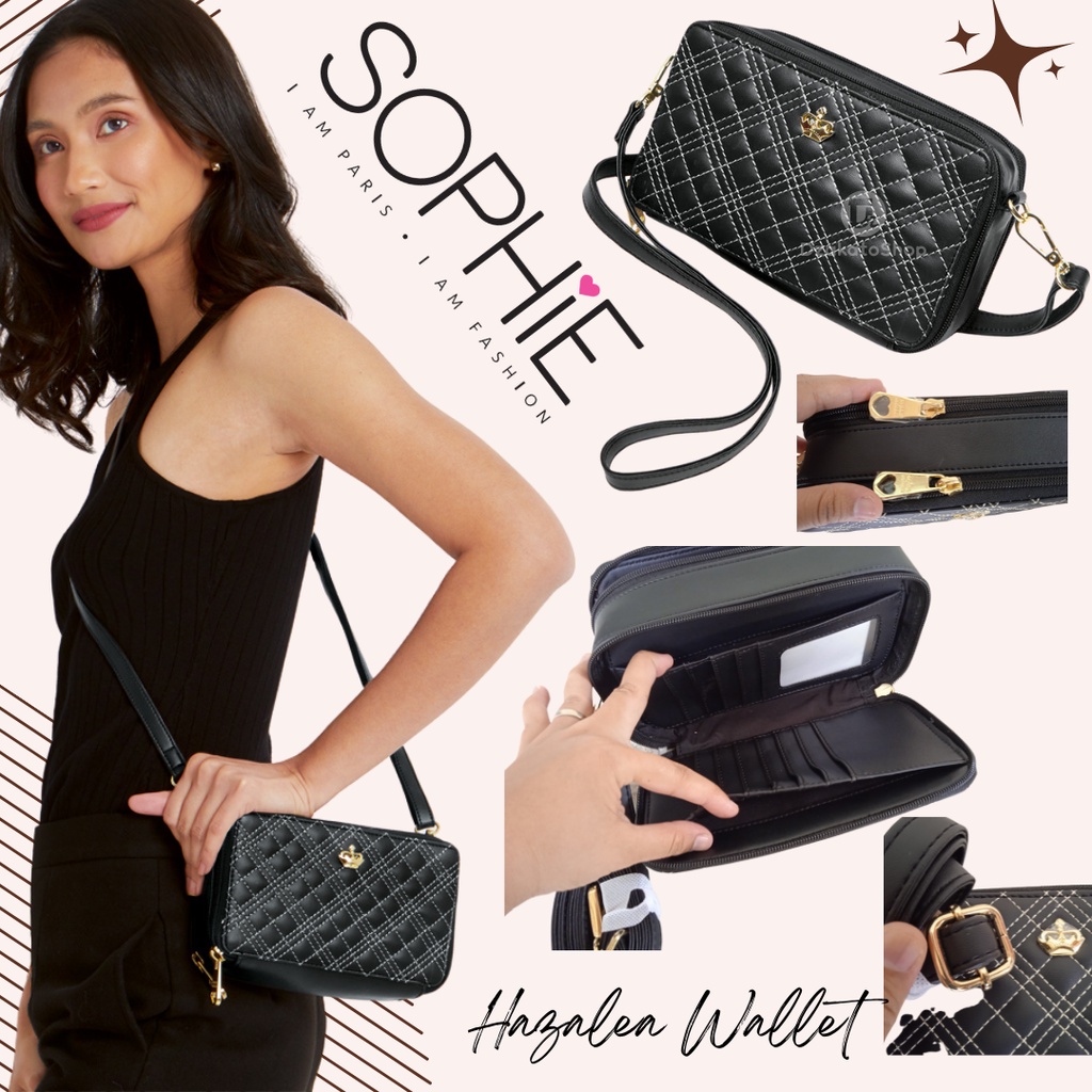 Dompet Tali Panjang Wanita Hazalea SAS Sophie Martin Paris Eksclusive Premium Original Promo Kekinia