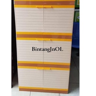 LEMARI PLASTIK CLUB 3 SUSUN POLOS BESAR