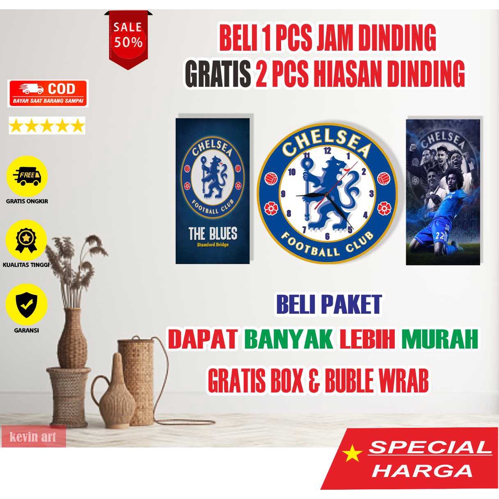 JAM DINDING MINIMALIS LOGO CHELSEA KLUB BOLA INTERNASIONAL UNIK KEREN DAN MEWAH AESTHETIC HOBI KOLEKSI PAJANGAN DINDING DEKORASI RUANG TAMU KALIGRAFI BESAR ARTISTIK KAYU CUSTOM TEMPEL TEMBOK TERLARIS DISKON BISA BAYAR DITEMPAT POSTER DINDING PERNAK PERNIK