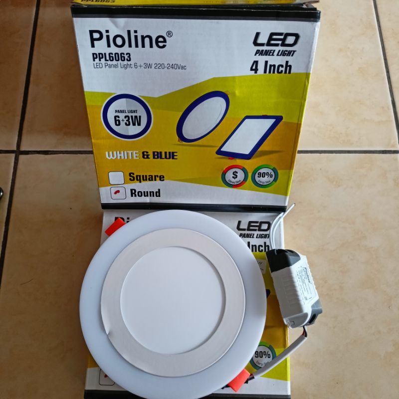 lampu plafon 2 warna pioline 6+3watt