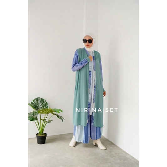 NIRINA Set (GREEN) (Include Kulot dan Outer)