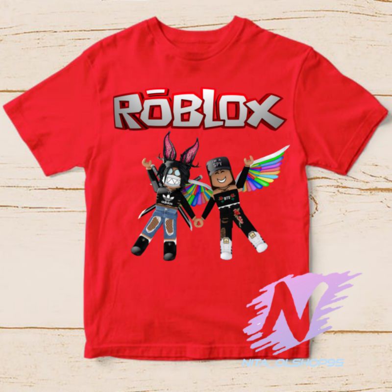 baju kaos anak karakter roblox minicraft girls kids