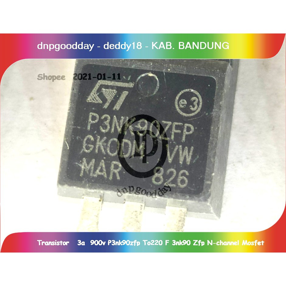 Transistor   3a  900v P3nk90zfp To220 F 3nk90 Zfp N-channel Mosfet