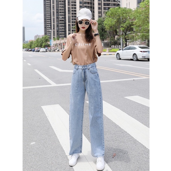 celana jeans wanita / celana jeans premium biru muda / korean style / termurah kekinian