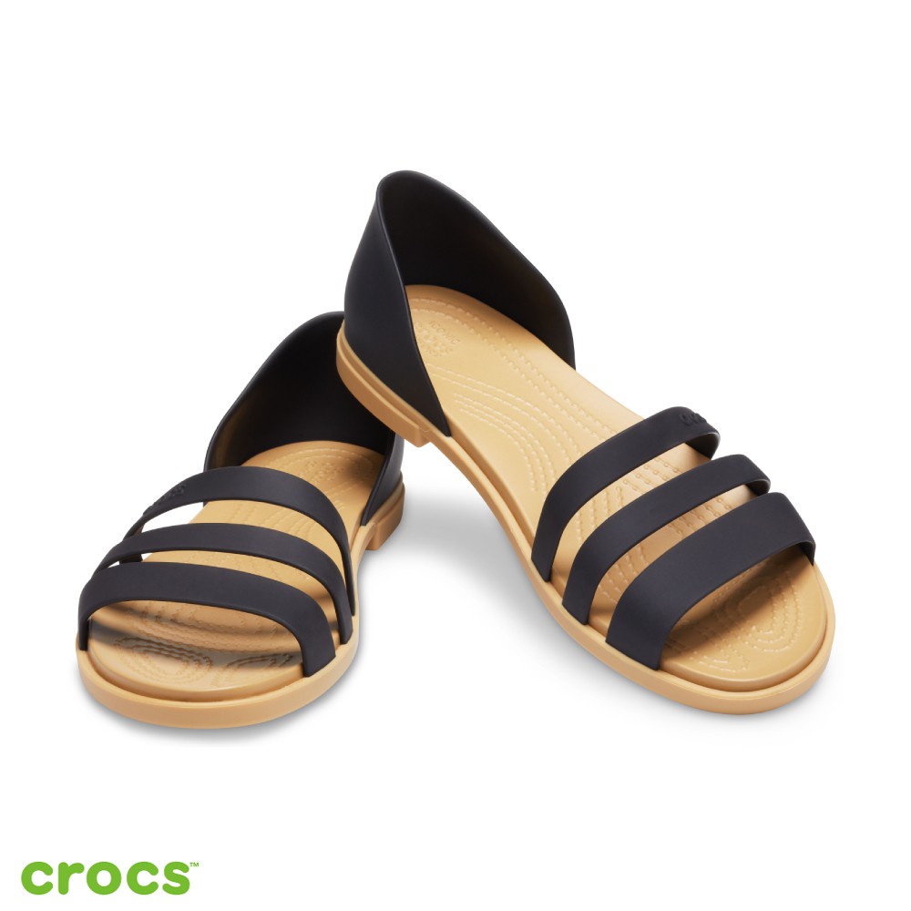 CROCS TULUM FLAT / FASHION WANITA / SANDAL WANITA - BLACK 206109-00W