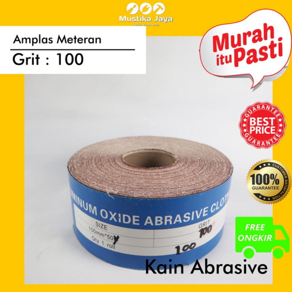 Amplas Meteran (Tingkat Kehalusannya 100) Untuk Kayu