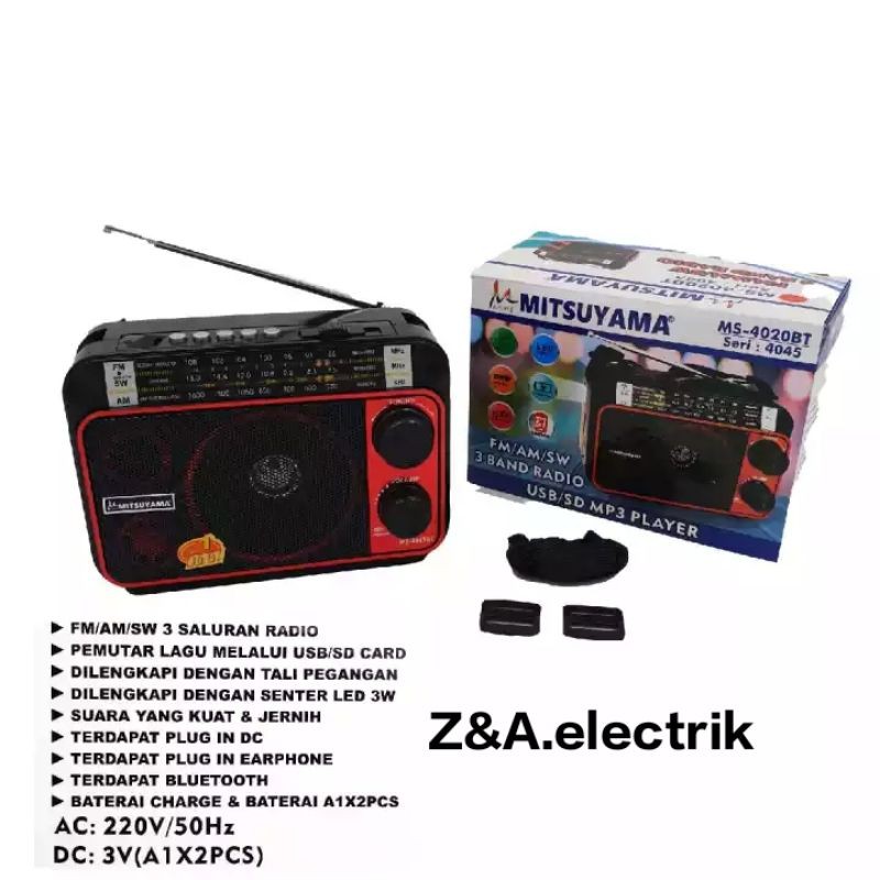 Radio/Speaker Bluetooth MS-SERI 4045 usb memory MITSUYAMA