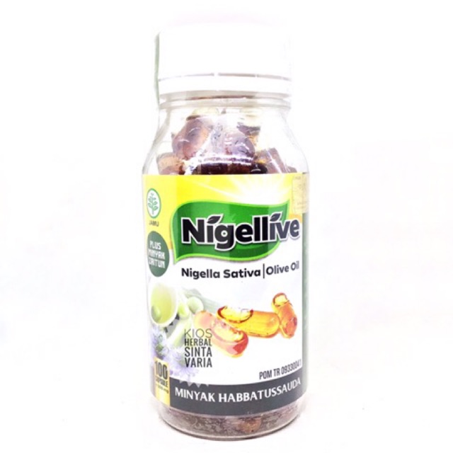 Nigellive 100kpsl Minyak Habbatussauda Kapsul Nigella Sativa Olive Oil Indonesia