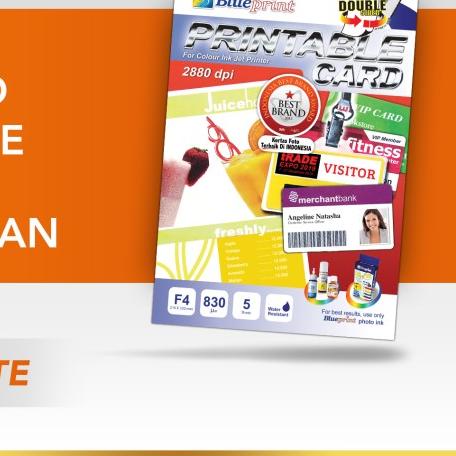 

☇ Printable Card White, / Bahan Cetak ID Card White BLUEPRINT - F4 ✾