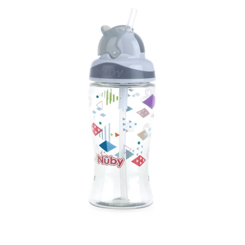 Nuby Thirsty Kids Flip It Boost 360 ml - Warna Random