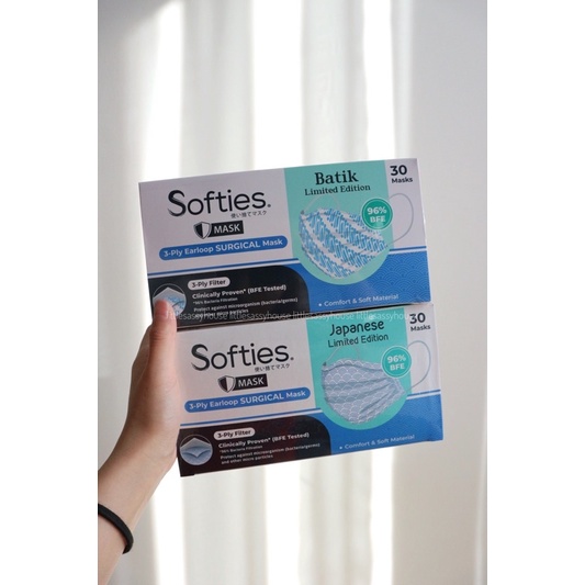 SOFTIES SURGICAL/ DAILY MASK isi 30s - MASKER SOFTIES 3PLY SURGICAL/ DAILY - KIDS MASK/ MASKER ANAK 